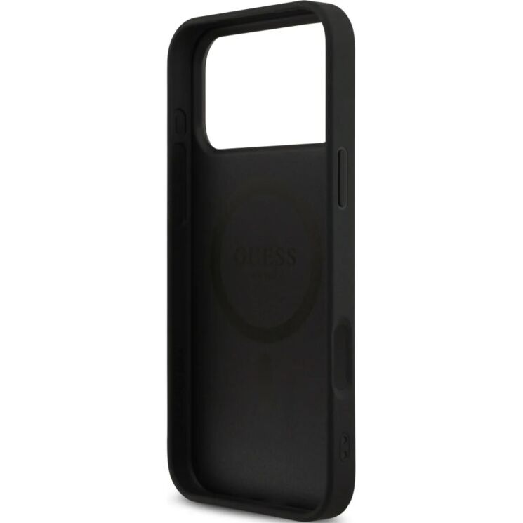 Защитный чехол Guess 4G Printed Stripes MagSafe для iPhone 17 Pro Max (GUHMP17XP4RPSK) - Black (402879B) Защитный чехол Guess 4G Printed Stripes MagSafe для iPhone 17 Pro Max (GUHMP17XP4RPSK) - Black: фото 7 из 9