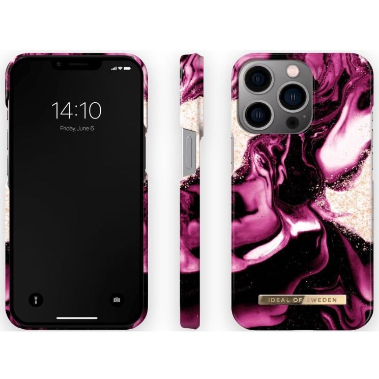 Защитный чехол iDeal Of Sweden Printed Case для Apple iPhone 13 Pro (IDFCAW21I2161P-319) - Golden Ruby Marble: фото 3 из 4