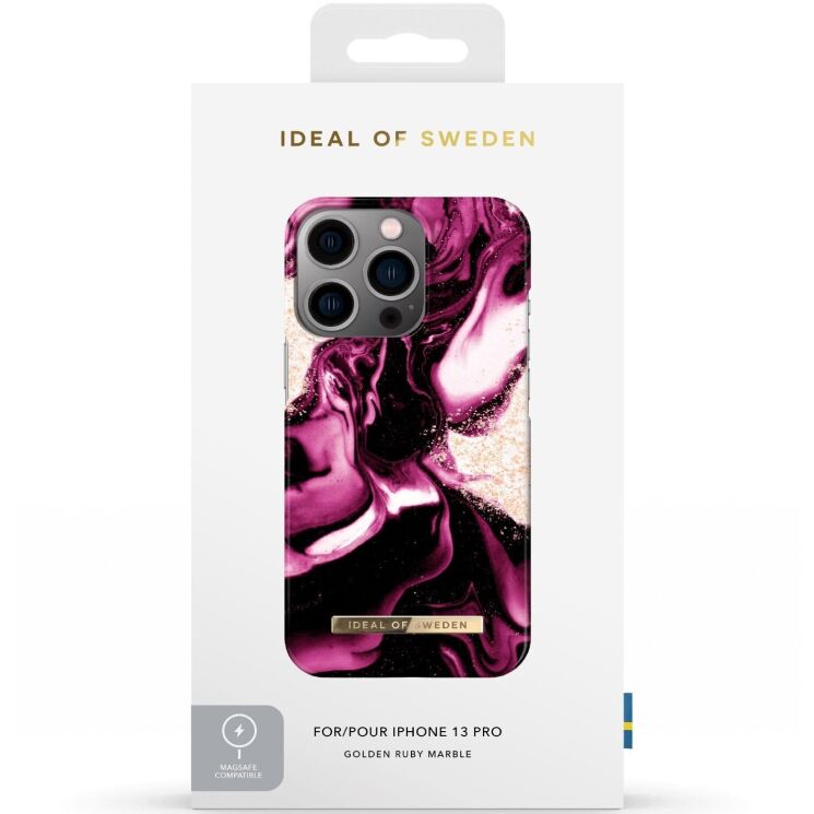 Защитный чехол iDeal Of Sweden Printed Case для Apple iPhone 13 Pro (IDFCAW21I2161P-319) - Golden Ruby Marble: фото 4 из 4