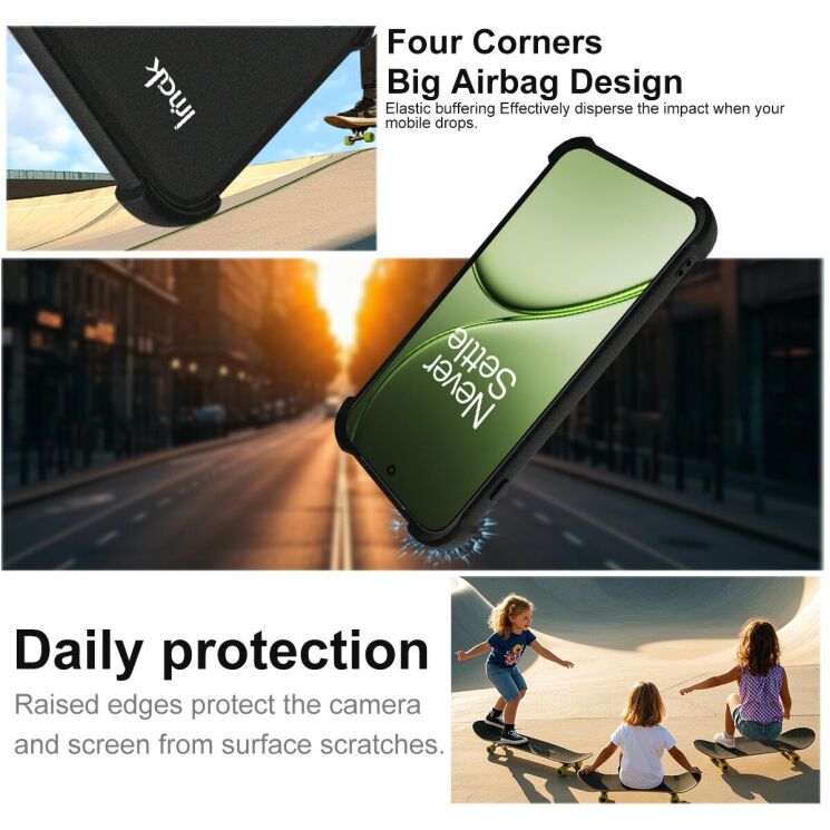 Захисний чохол IMAK Airbag Sand Case для OnePlus 15T - Matte Black: фото 6 з 9