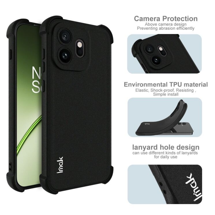 Захисний чохол IMAK Airbag Sand Case для OnePlus 15T - Matte Black: фото 7 з 9