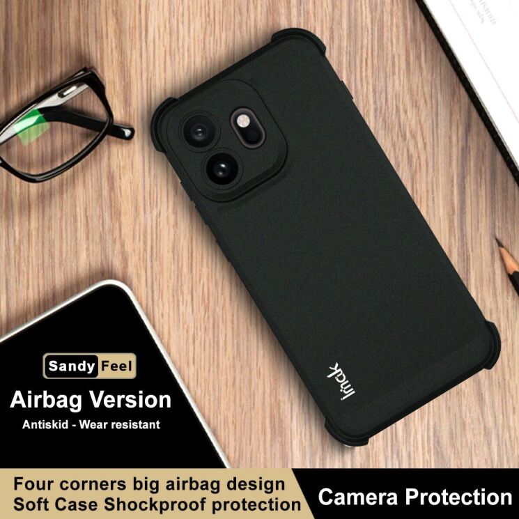 Захисний чохол IMAK Airbag Sand Case для OnePlus 15T - Matte Black: фото 5 з 9