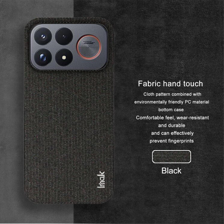 Защитный чехол IMAK Fabric Case для Xiaomi Poco F9 Ultra - Black (430130B) Защитный чехол IMAK Fabric Case для Xiaomi Poco F9 Ultra - Black: фото 7 из 8