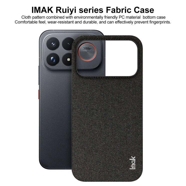 Защитный чехол IMAK Fabric Case для Xiaomi Poco F9 Ultra - Black (430130B) Защитный чехол IMAK Fabric Case для Xiaomi Poco F9 Ultra - Black: фото 4 из 8