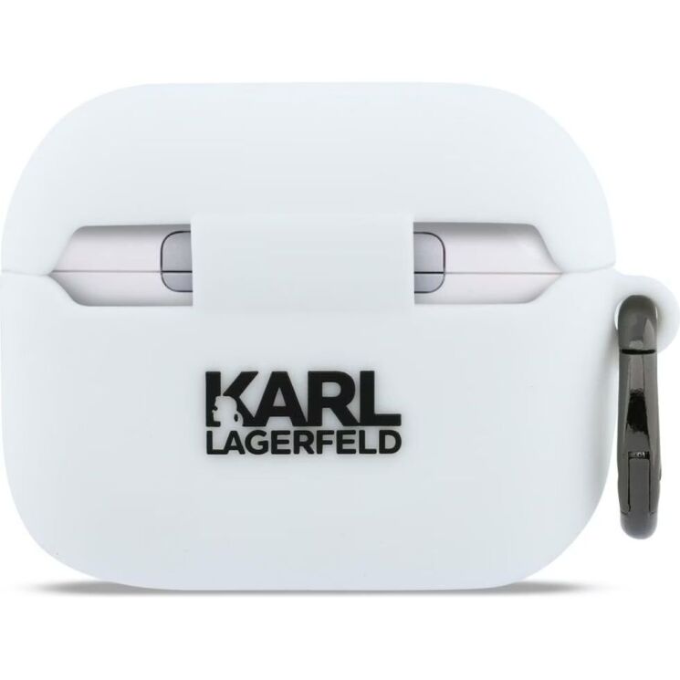 Захисний чохол Karl Lagerfeld Silicone Karl Head 3D для AirPods Pro 3 (KLAP3RUNIKH) - White: фото 3 з 4