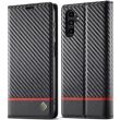 Защитный чехол LC.IMEEKE Carbon Fiber для Samsung Galaxy S24 FE (S721) - Horizontal Stripe (375118B)