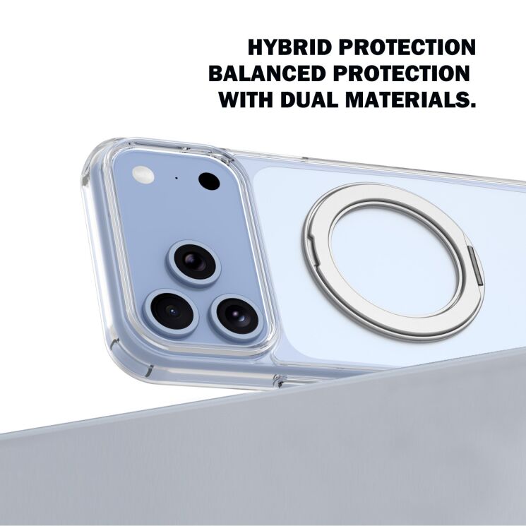 Защитный чехол LEREACH TOC Crystal MagStand (FP) для iPhone 18 Pro Max / 17 Pro Max - Transparent: фото 14 из 16