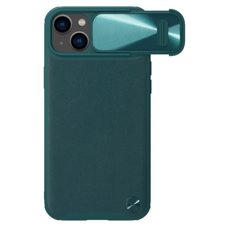 Защитный чехол NILLKIN CamShield Leather Case для Apple iPhone 14 - Green: фото 1 из 15