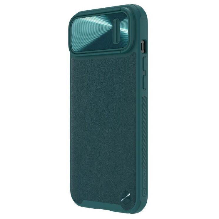 Защитный чехол NILLKIN CamShield Leather Case для Apple iPhone 14 - Green: фото 3 из 15