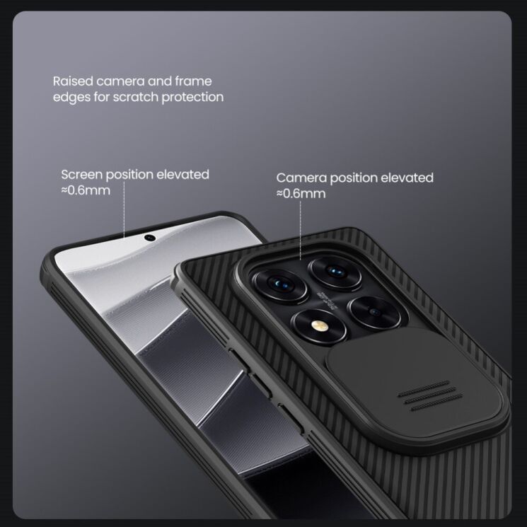 Защитный чехол NILLKIN CamShield Pro для Xiaomi Redmi Note 14 Pro 5G - Black: фото 11 из 15