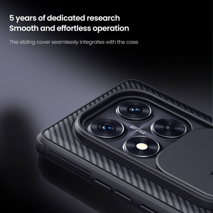 Защитный чехол NILLKIN CamShield Pro для Xiaomi Redmi Note 14 Pro 5G - Black: фото 8 из 15