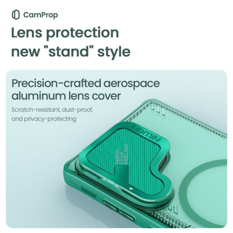 Защитный чехол NILLKIN Iceblade Prop для Samsung Galaxy S25 Ultra (S938) - Green: фото 12 из 18