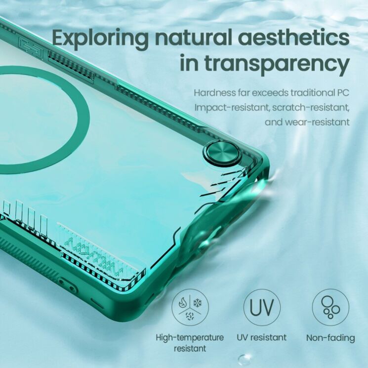 Защитный чехол NILLKIN Iceblade Prop для Samsung Galaxy S25 Ultra (S938) - Green: фото 10 из 18