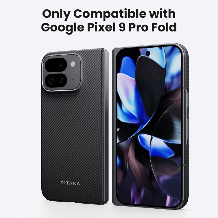 Захисний чохол Pitaka Ultra-Slim Case для Google Pixel 9 Pro Fold (GFB2403) - 600D Black / Grey: фото 4 з 11