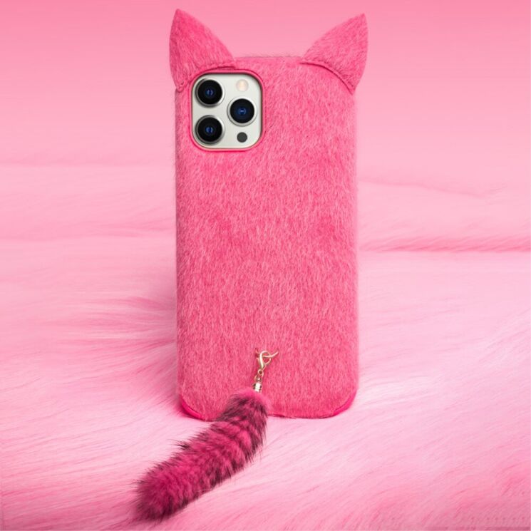 Защитный чехол QIALINO Cat Cover для Apple iPhone 12 / iPhone 12 Pro - Pink: фото 4 из 16