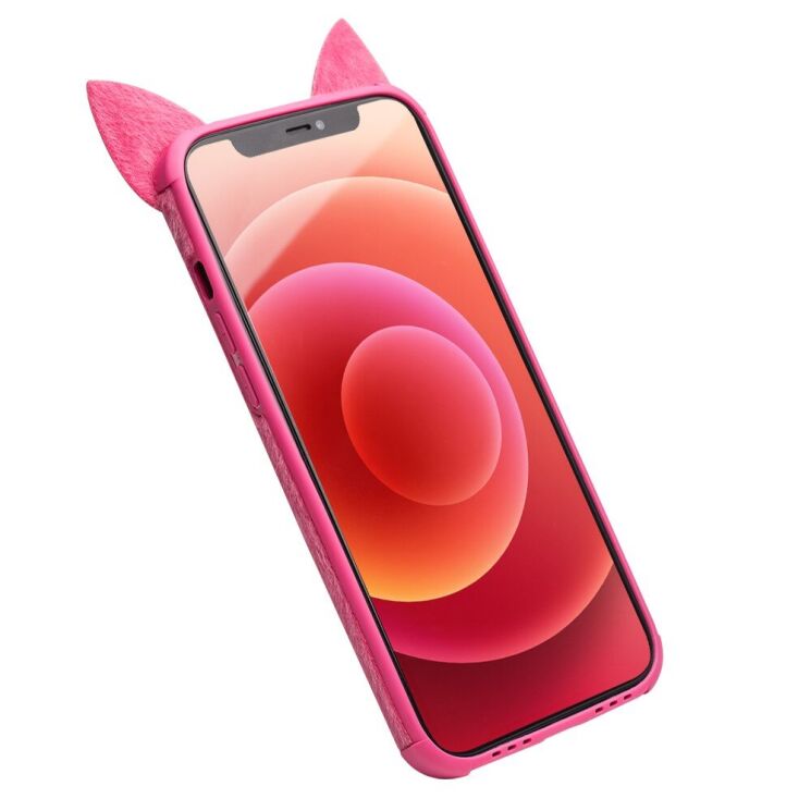 Защитный чехол QIALINO Cat Cover для Apple iPhone 12 / iPhone 12 Pro - Pink: фото 5 из 16