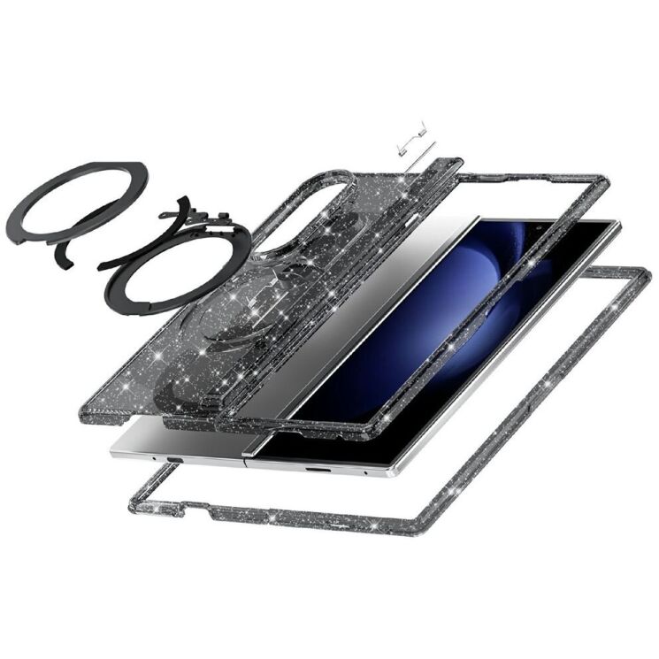 Защитный чехол Reframe Glitter Stand Case для Samsung Galaxy Fold 8 Ultra - Black (424028B) Защитный чехол Reframe Glitter Stand Case для Samsung Galaxy Fold 8 Ultra - Black: фото 5 из 5