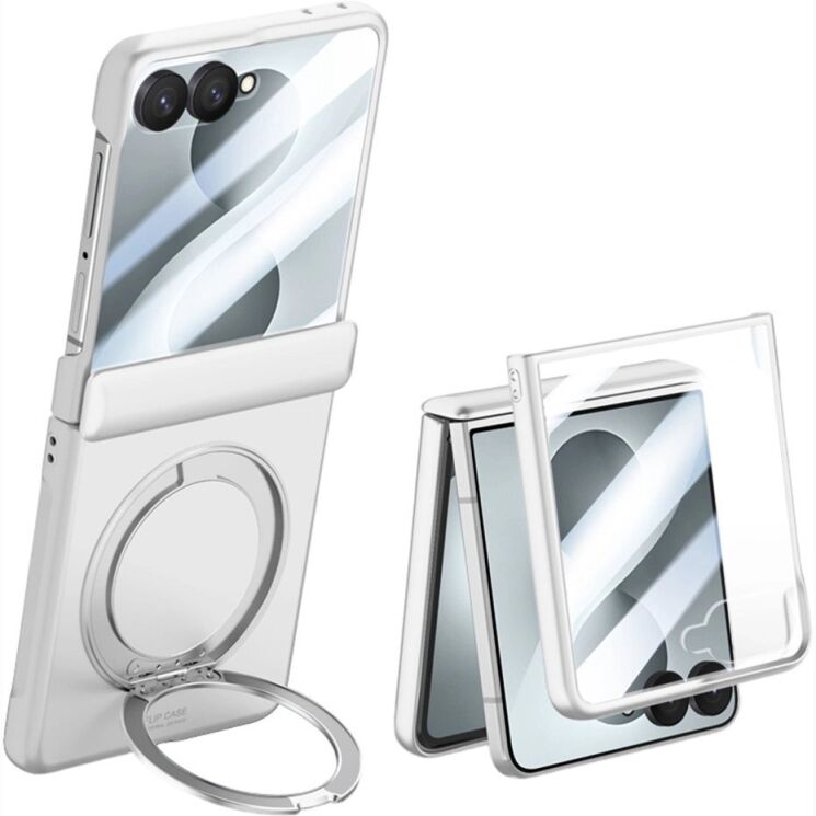 Захисний чохол Reframe Ring Stand Case для Samsung Galaxy Flip 8 - Silver: фото 1 з 13