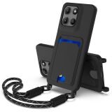 Защитный чехол Reframe Silicone Holder для Motorola Moto G77 / G67 - Black: фото 1 из 8