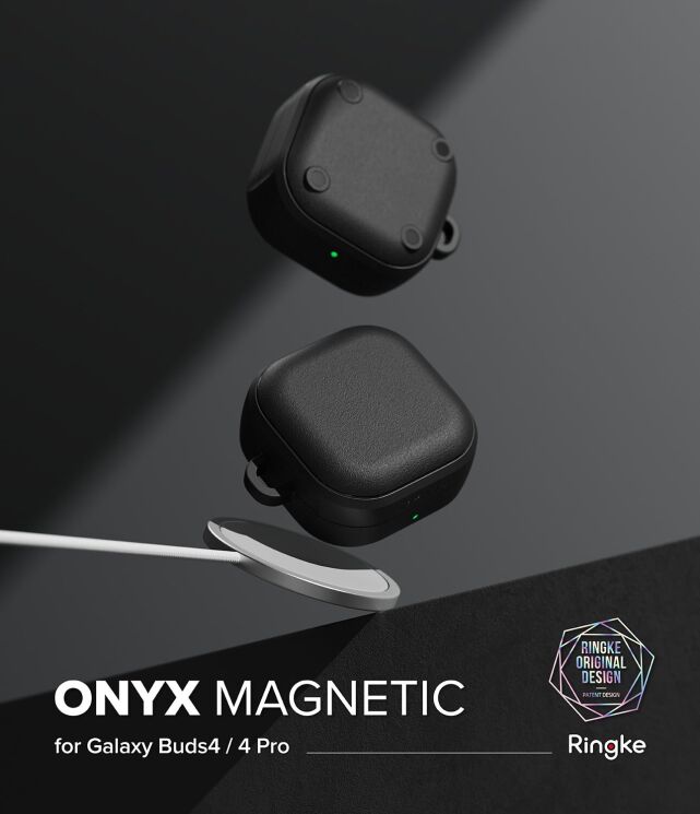 Защитный чехол Ringke Onyx Magnetic для Samsung Galaxy Buds 4 / Buds 4 Pro (8800328816800) - Black: фото 2 из 13