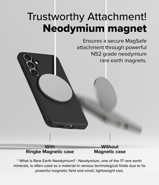 Захисний чохол Ringke Onyx Magnetic (FP) для Samsung Galaxy S25 (S931) 8800274968356 - Black: фото 5 з 17
