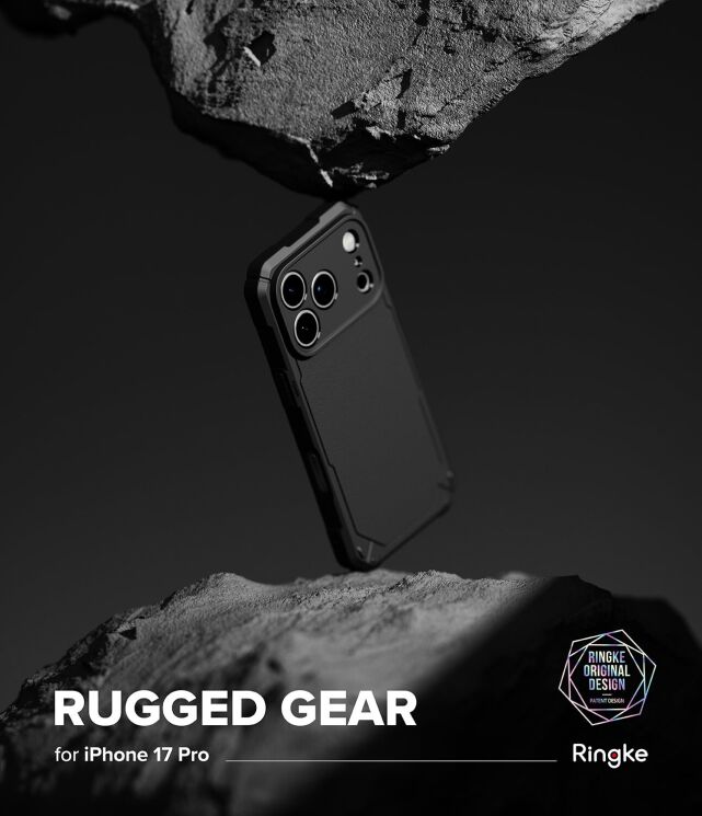 Защитный чехол Ringke Rugged Gear для iPhone 17 Pro (8800328811300) - Camo Black: фото 2 из 12