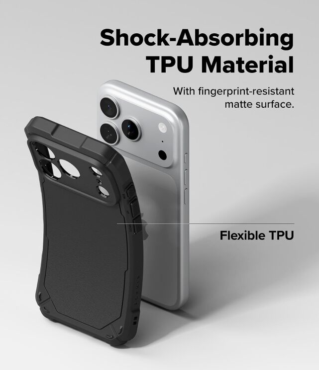 Защитный чехол Ringke Rugged Gear для iPhone 17 Pro (8800328811300) - Camo Black: фото 5 из 12