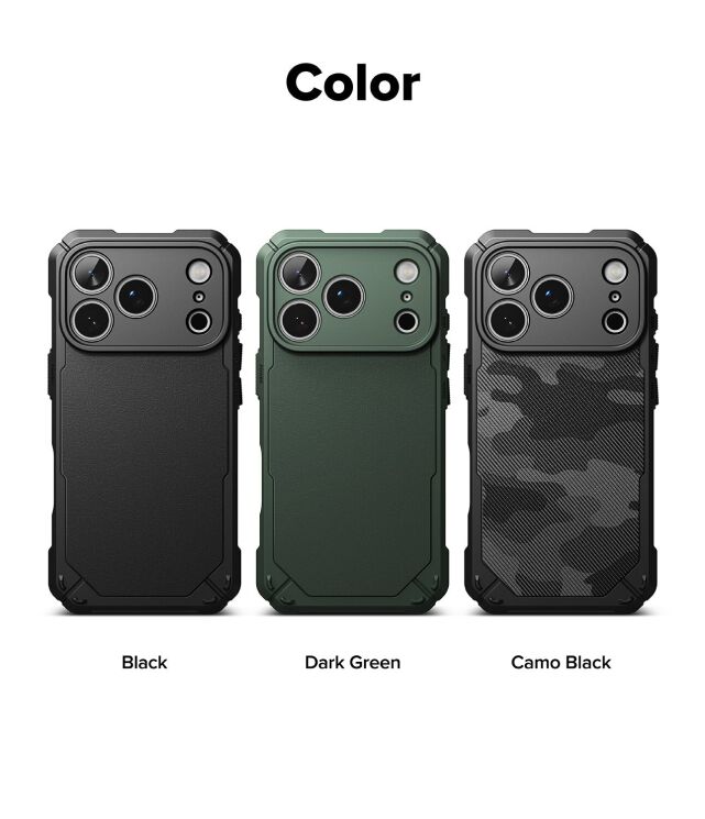 Защитный чехол Ringke Rugged Gear для iPhone 17 Pro (8800328811300) - Camo Black: фото 11 из 12