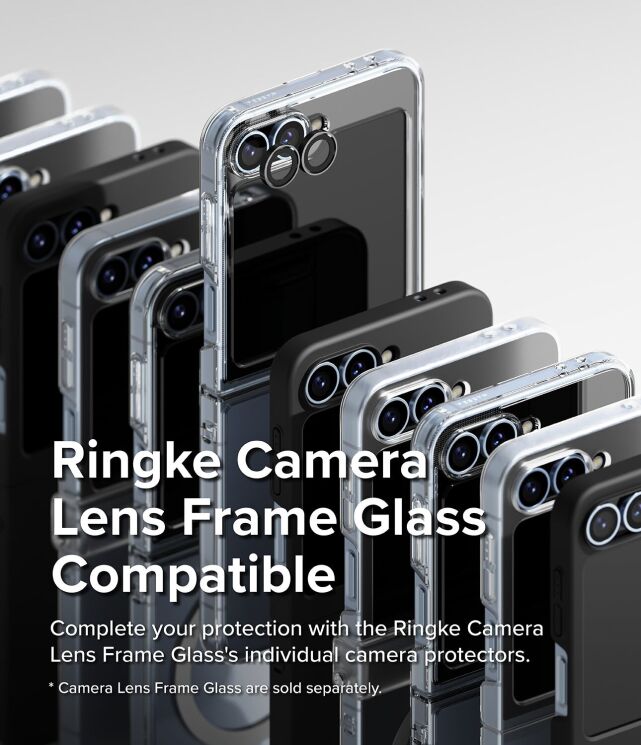 Защитный чехол Ringke Slim Hinge Magnetic для Samsung Galaxy Flip 6 (8809961787676) - Matte Clear: фото 18 из 22