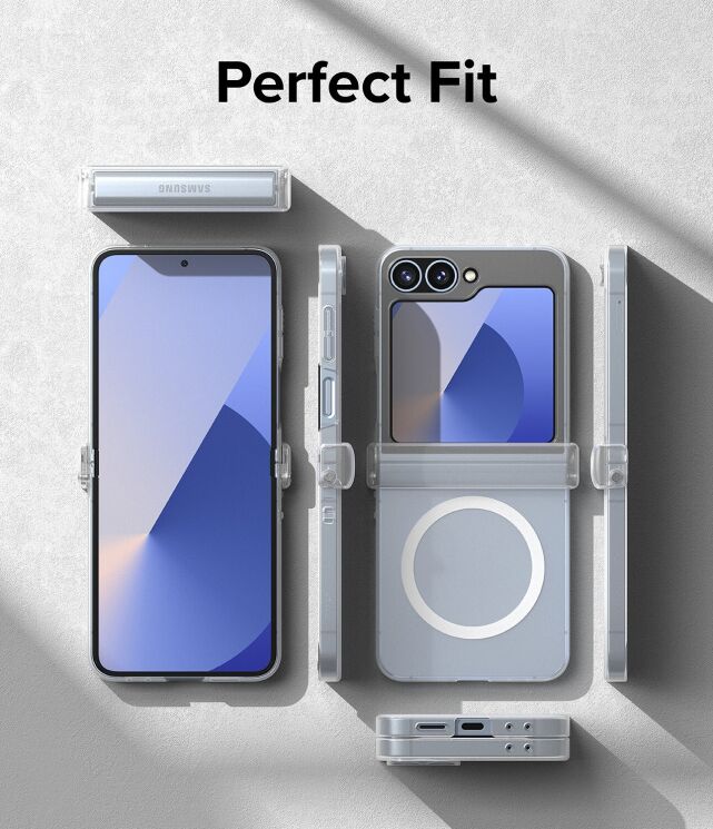 Защитный чехол Ringke Slim Hinge Magnetic для Samsung Galaxy Flip 6 (8809961787676) - Matte Clear: фото 13 из 22