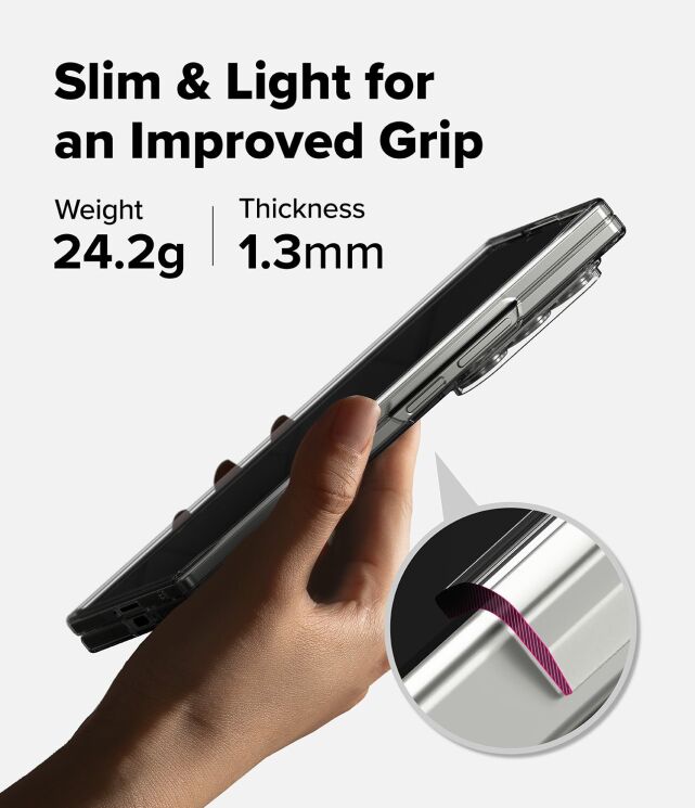 Захисний чохол Ringke Slim Magnetic для Samsung Galaxy Fold 7 - Clear: фото 10 з 23