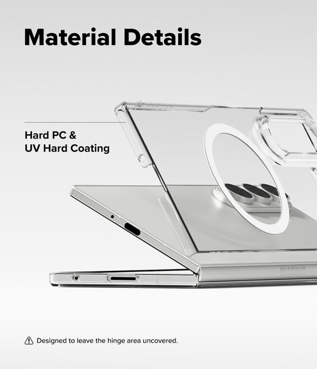 Захисний чохол Ringke Slim Magnetic для Samsung Galaxy Fold 7 - Clear: фото 12 з 23