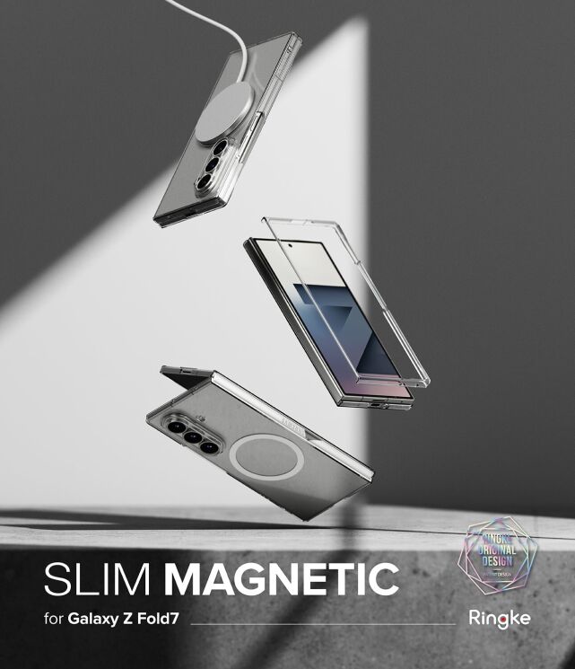 Захисний чохол Ringke Slim Magnetic для Samsung Galaxy Fold 7 - Clear: фото 4 з 23