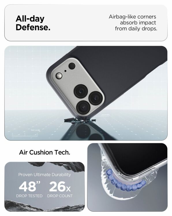 Защитный чехол Spigen Nano Pop (MagFit) для iPhone 17 Pro (ACS10328) - Black Sesame: фото 13 из 14