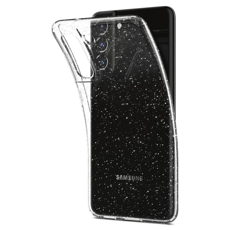 Защитный чехол Spigen (SGP) Liquid Crystal Glitter для Samsung Galaxy S21 FE (G990) - Crystal Quartz: фото 3 из 13
