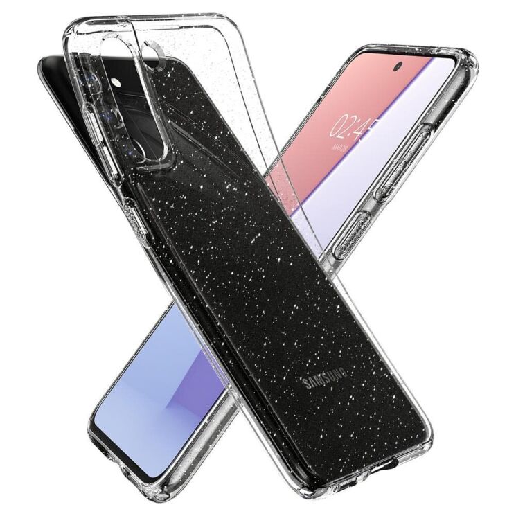 Защитный чехол Spigen (SGP) Liquid Crystal Glitter для Samsung Galaxy S21 FE (G990) - Crystal Quartz: фото 2 из 13