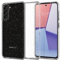 Захисний чохол Spigen (SGP) Liquid Crystal Glitter для Samsung Galaxy S21 FE (G990) - Crystal Quartz: фото 1 з 13
