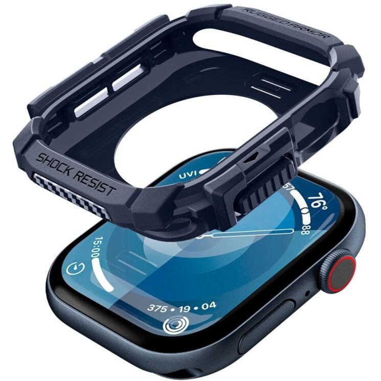 Защитный чехол Spigen (SGP) Rugged Armor (FW) для Apple Watch 10 46 mm (ACS08599) - Navy Blue: фото 2 из 14