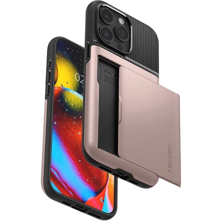 Защитный чехол Spigen (SGP) Slim Armor CS для Apple iPhone 15 Pro - Rose Gold: фото 4 из 18