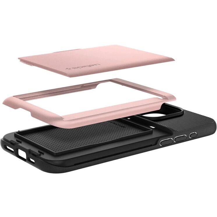 Защитный чехол Spigen (SGP) Slim Armor CS для Apple iPhone 15 Pro - Rose Gold: фото 5 из 18