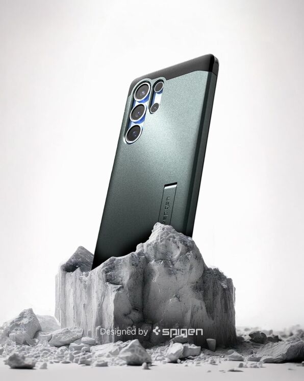 Защитный чехол Spigen (SGP) Tough Armor (MagFit) для Samsung Galaxy S25 Ultra (S938) ACS08966 - Abyss Green: фото 13 из 17