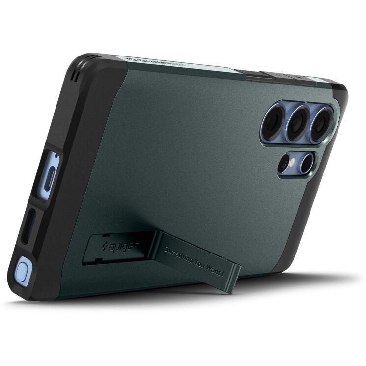 Защитный чехол Spigen (SGP) Tough Armor (MagFit) для Samsung Galaxy S25 Ultra (S938) ACS08966 - Abyss Green: фото 3 из 17