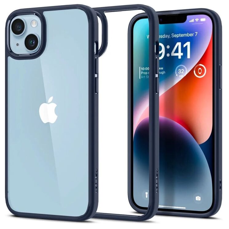 Защитный чехол Spigen (SGP) Ultra Hybrid для Apple iPhone 14 Plus (ACS04899) - Navy Blue: фото 1 из 13