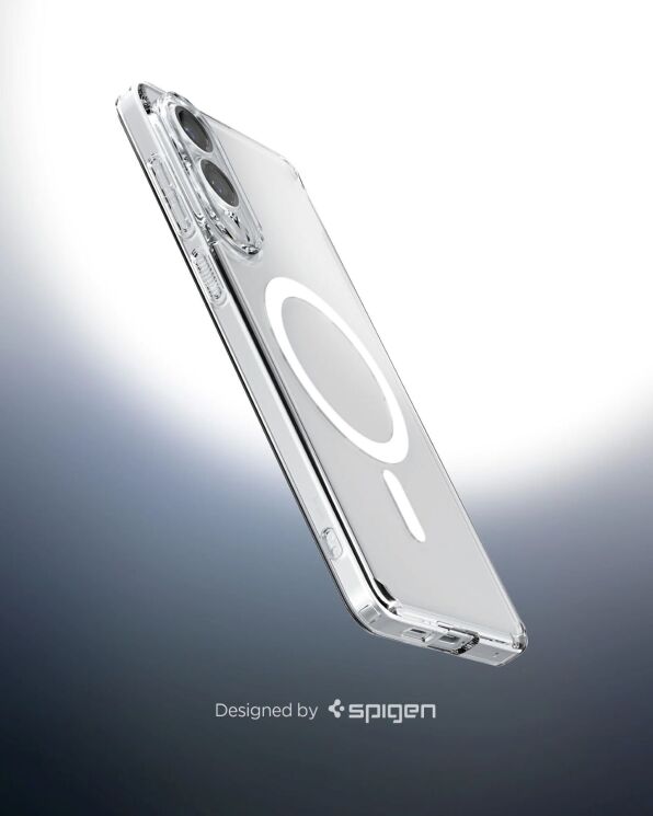 Захисний чохол Spigen (SGP) Ultra Hybrid (MagFit) для Samsung Galaxy S25 Edge (S937) ACS09418 - Clear / White: фото 13 з 13
