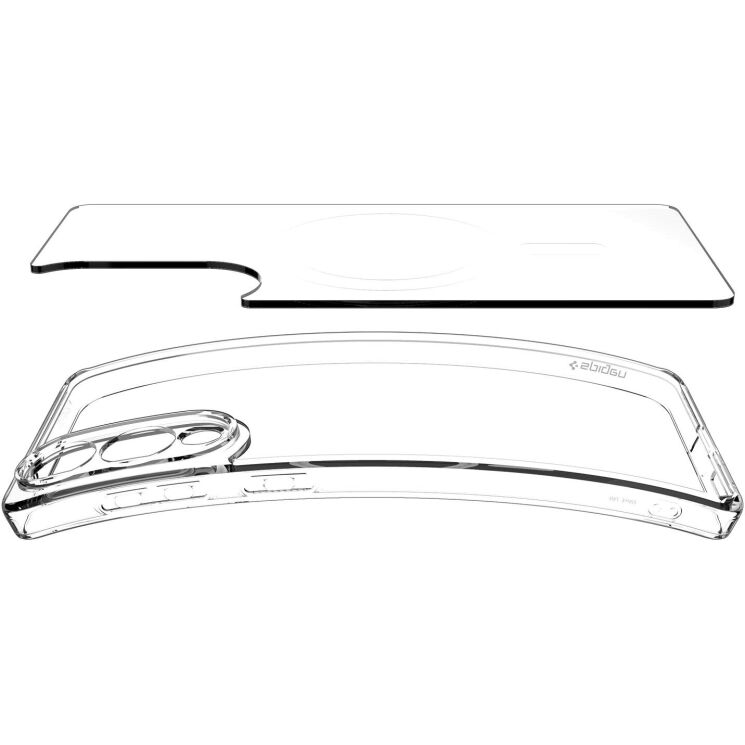 Захисний чохол Spigen (SGP) Ultra Hybrid (MagFit) для Samsung Galaxy S25 Edge (S937) ACS09418 - Clear / White: фото 5 з 13