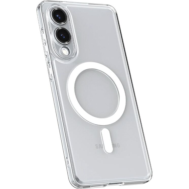 Захисний чохол Spigen (SGP) Ultra Hybrid (MagFit) для Samsung Galaxy S25 Edge (S937) ACS09418 - Clear / White: фото 3 з 13