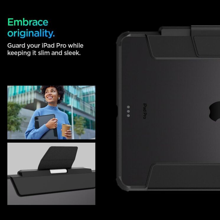 Защитный чехол Spigen (SGP) Ultra Hybrid Pro для Apple iPad Pro 13 (2024) - Black: фото 21 из 21