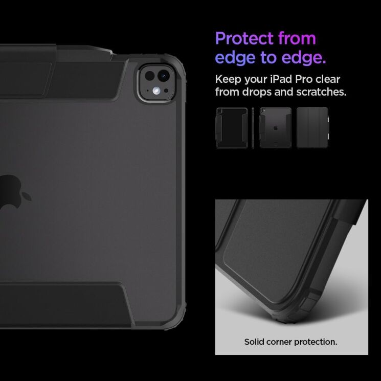 Защитный чехол Spigen (SGP) Ultra Hybrid Pro для Apple iPad Pro 13 (2024) - Black: фото 17 из 21