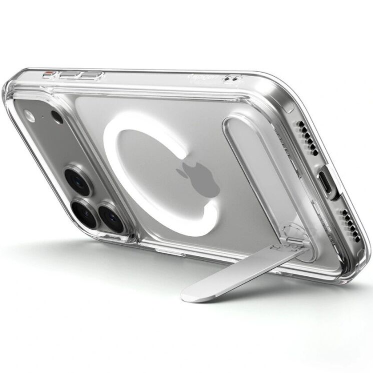 Защитный чехол Spigen (SGP) Ultra Hybrid S (MagFit) для iPhone 17 Pro (ACS09946) - Clear / White: фото 6 из 15