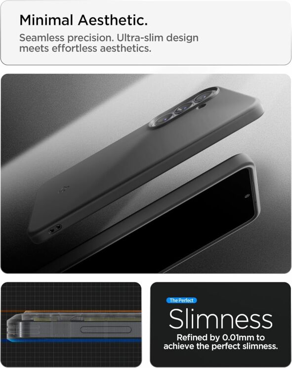 Защитный чехол Spigen Thin Fit (MagFit) для Samsung Galaxy S26 (S942) ACS11396 - Black: фото 10 из 14